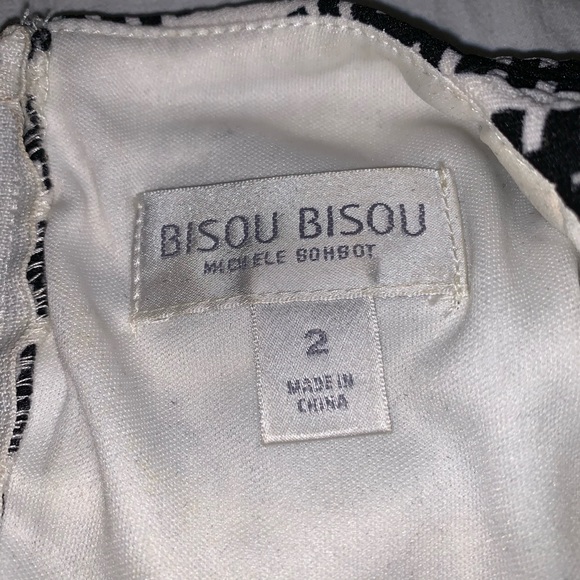 BISOU BISOU Women’s Black & White Tight Dress - Picture 5 of 8